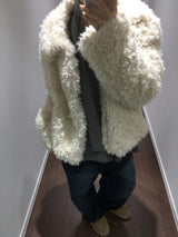 Berre Frill Cardigan + Muffler Set (2color)