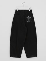 Manne Studded Patch Cotton Wide Pants
