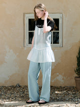 PINTUCK SHEER LAYERED ONEPIECE IVORY