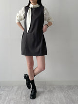 [ラップスカートセット] ジョアンノースリーブラップワンピース