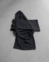 Lovell Drape One-Shoulder Off-Sleeveless