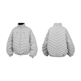 RELABEL Interactive (Black Bone) V-Cut Bone Structure Muscle 90 National Standard Inner/Outer Layered Rib-Knit Down Jacket