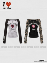 マストハブラグランワイドネックロングスリーブTシャツ