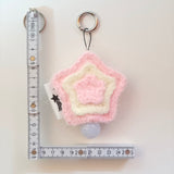 (made) strawberry cream star light bulb keyring