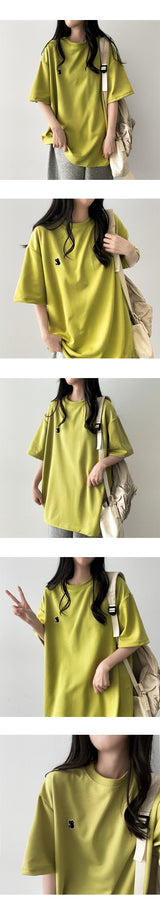Cats embroidered short-sleeved T-shirt