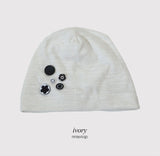 Unique Button Point Beanie (2color)