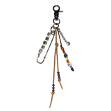 ethnic pin keyring (brown)