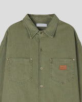 Drain Patch Work Shirt Jacket
