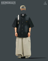 [SEMADE] Wind Nylon Balloon Cargo Pants