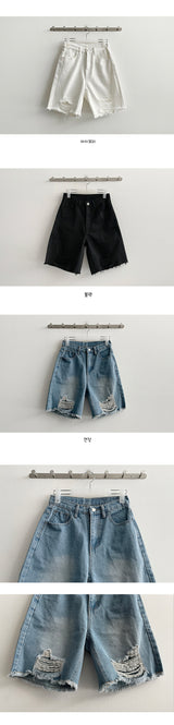 Bei Damage Half-Length Pants