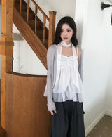 [ high waist ] ローアワーワイドピンタックマキシ sl