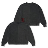 Insideout Docking Pigment Washed Oversized Crewneck Charcoal