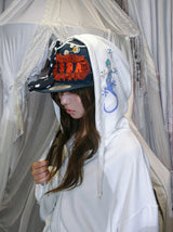 Dozzing hooded zip-up ( White )