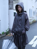 SHINING RUFFLE WINDBREAKER JACKET(BLACK)