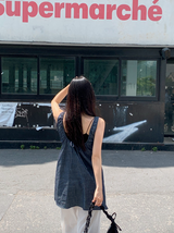 WR Shirring Crop Cap Sleeveless (10color)