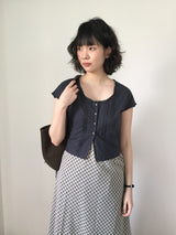 Nina lace pin tuck blouse (2color)
