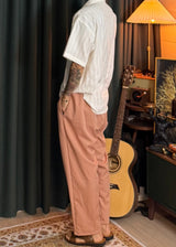 Vir Style Drug Crop Pink Slacks