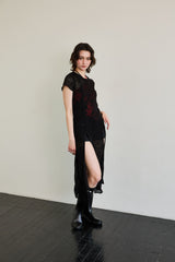 WITTY KNIT ONE-PIECE / BLACK