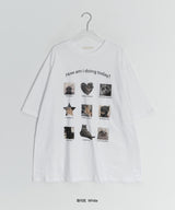 ティチルキャットオーバーフィット半袖Tシャツ