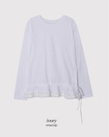 WT レースフリルレイヤードロングスリーブTシャツ (2color)