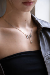 Drop star point chain necklace