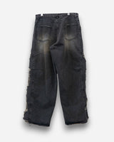 Destroyed Camouflage Denim Pants