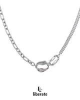 Crumpled Cubic Chain Necklacae