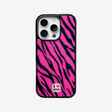 [MADE]ZEBRA (hotpinkblack) glass bumper case
