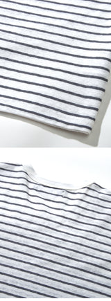SURFER STRIPE LONG SLEEVE_WHITE