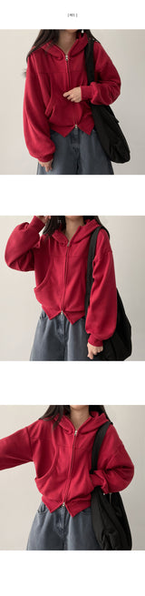 Pope Incision Pocket High Neck Hooded Zip-Up