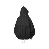 RELABEL Spatial Relations (Layered) Detachable Oversized Hood Multi-plane Batwing Sleeves Revamped Harrington Jacket
