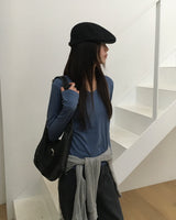 [ORIGINAL] Tika Pigment V-Neck Long-Sleeve T-Shirt