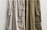 Send-banding two-pocket cargo wide pants