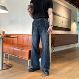 LMN lower incision wide denim pants (2 colors)