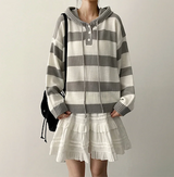 Beaded Dangara Snap Knit Hooded