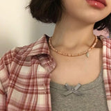 Marine wave Necklace [ocean pink]