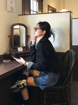 [BELLIDE MADE] ケーブルハーフジップアップニットウィズペンダント