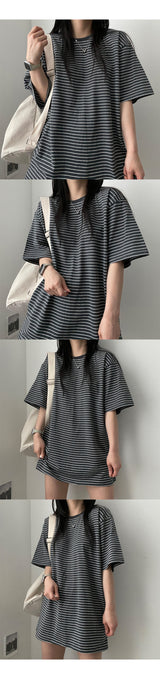 Cardi ストライプ半袖Tシャツ