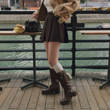 [BELLIDE MADE] Loose A-line pleated skirt