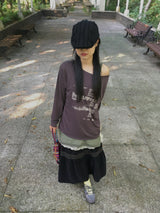 ビンテージワンショルダーTシャツ