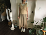 YWDフラワー シフォン ドレス (3color)
