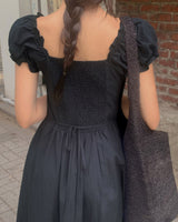 Winder frill long dress