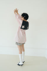 POLKA STAR PATCH SAILOR DRESS (PINK)