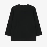 モーダルスリーブTシャツ　ブラック