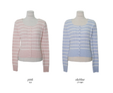 Border Cashmere Cable Knit Cardigan (5color)