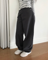 ルーパーバックアイレットコットンワイドパンツ