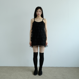 SHA EMBROIDERY CANCAN DRESS _BLACK