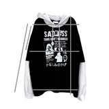crying layered hoodie