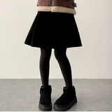Bubble corduroy pintuck midi mini skirt