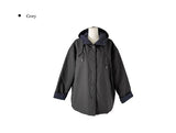 Rumber Check Color Matching Overfit Hood Padding Jumper